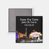 ラスベガス結婚マグネットで日付を保存 マグネット (正面/裏面)