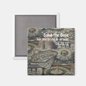 ラスベガス結婚マグネットで日付を保存 マグネット (正面/裏面)