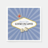 ラスベガス結婚マーキーinアジサイ2 スタンダードカクテルナプキン (正面)