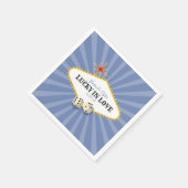 ラスベガス結婚マーキーinアジサイ2 スタンダードカクテルナプキン (角)