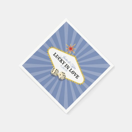 ラスベガス結婚マーキーinアジサイ2 スタンダードカクテルナプキン (角)