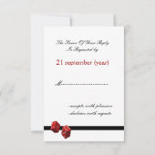 ラスベガス結婚式の出欠カード標準3.5 x 5 出欠カード (裏面)