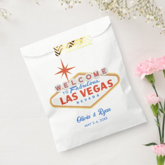 ラスベガス結婚式の引き出物バッグウェルカムギフト フェイバーバッグ (封をした状態)