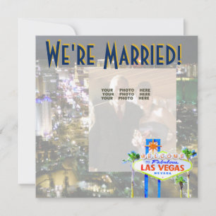 ラスベガス結婚式の発表写真カード 招待状