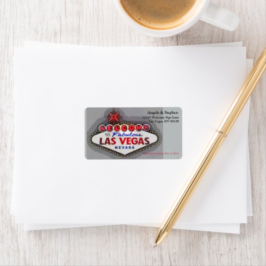 ラスベガス結婚式招待状差出人住所 ラベル (インサイチュ)