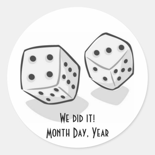 ラスベガス結婚式用シール ラウンドシール (正面)