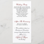 ラスベガス結婚式 プログラム (裏面)