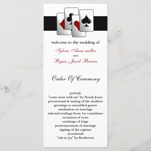 ラスベガス結婚式 プログラム (正面)