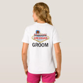 ラスベガス結婚新郎のシャツ Tシャツ (裏面フル)