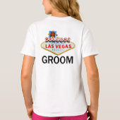 ラスベガス結婚新郎のシャツ Tシャツ (裏面)