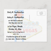 ラスベガス結婚発表 案内ポストカード (裏面)
