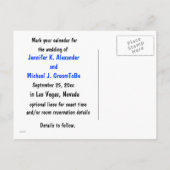 ラスベガス署名の日付の保存 案内ポストカード (裏面)