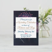 ラスベガス花火結婚式お祝い 招待状 (スタンド正面)