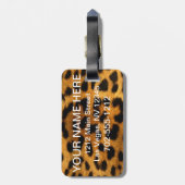 ラスベガス荷物タグ(チータプリント) ラゲッジタグ (裏面縦)