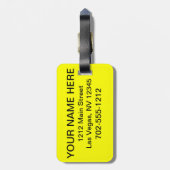 ラスベガス荷物タグ（黄色） ラゲッジタグ (裏面縦)