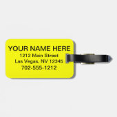 ラスベガス荷物タグ（黄色） ラゲッジタグ (裏面横)