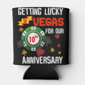 ラスベガス記念日ラッキーカップルのマッチング 缶クーラー (裏面)