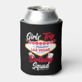 ラスベガス誕生日ガールズトリップベガス誕生日分隊 缶クーラー (缶正面)