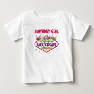 ラスベガス誕生日ガールTシャツ ベビーTシャツ