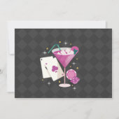 ラスベガス誕生日サイコロチップス写真パーティー 招待状 (裏面)