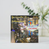 ラスベガス誕生日バッシュ歓迎サインの年齢 招待状 (スタンド正面)