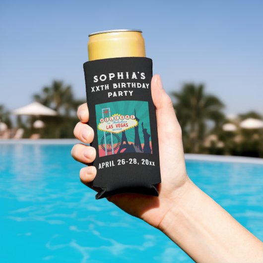 ラスベガス誕生日パーティーのトリップスペクト スリム缶クーラー (インサイチュ プール)