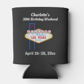 ラスベガス誕生日パーティーのトリップスペクト 缶クーラー (裏面)