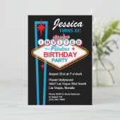 ラスベガス誕生日パーティーの招待 招待状 (スタンド正面)