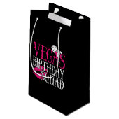 ラスベガス誕生日パーティーグループギフトベガススクワッド スモールペーパーバッグ (裏面アングル)