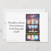 ラスベガス誕生日パーティージャックポットスロットマシン 招待状 (裏面)