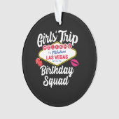 ラスベガス誕生日パーティー – ガールズトリップデイスクワッド オーナメント (正面)