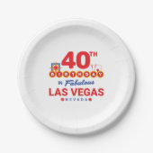 ラスベガス誕生日パーティー – 40th Birthday In Vegas ペーパープレート (正面)