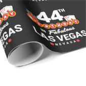 ラスベガス誕生日パーティー – 44誕生日インベガス ラッピングペーパー (ロールコーナー)