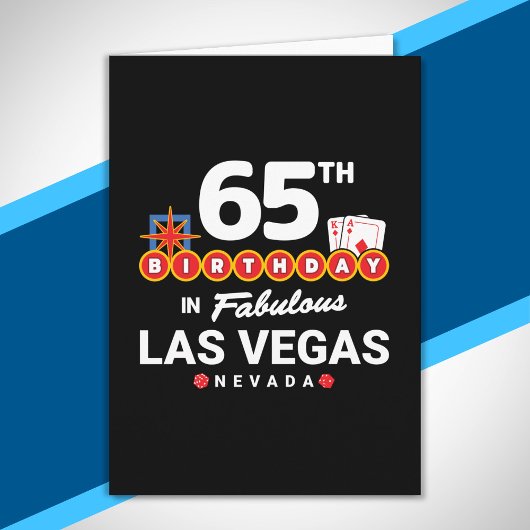 ラスベガス誕生日パーティー - 65歳の誕生日 in Vegas カード