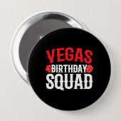ラスベガス誕生日パーティー – Matching Vegas Squad 缶バッジ (正面&裏面)