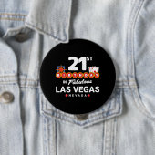 ラスベガス誕生日パーティー – Vegasで21歳の誕生日 缶バッジ (インサイチュ)