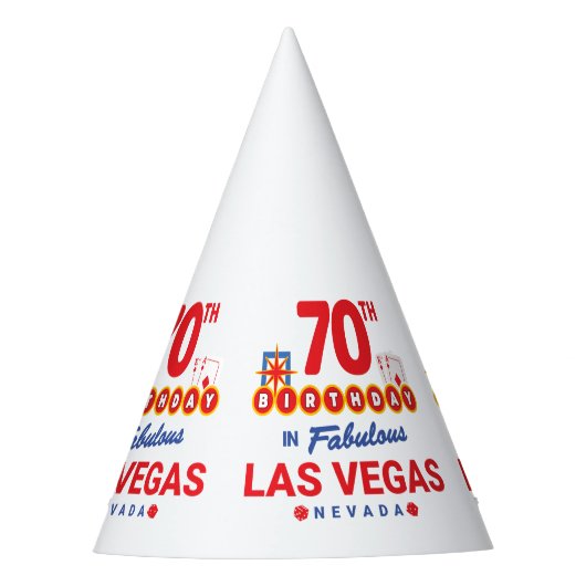 ラスベガス誕生日パーティー – Vegasで70誕生日 パーティーハット (正面)