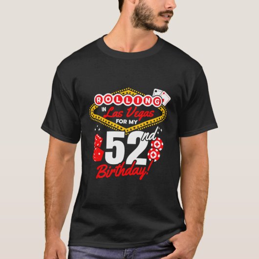 ラスベガス誕生日転が- S In Vegas - Vegas 52Nd Tシャツ (正面)
