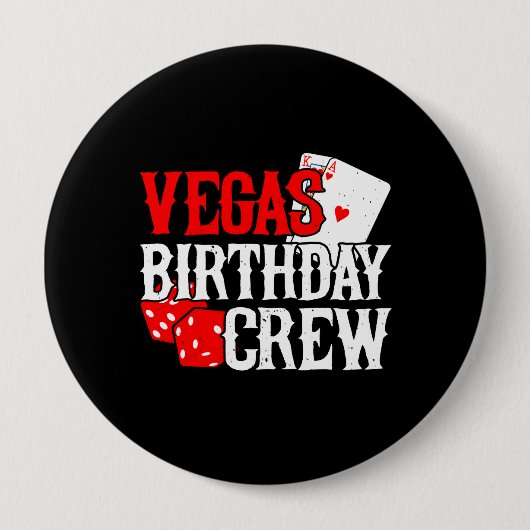 ラスベガス誕生日-パーティーインベガス誕生日クルー 缶バッジ (正面)
