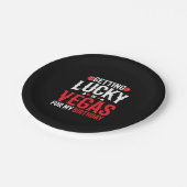 ラスベガス誕生日 – ベガスでラッキーを手に ペーパープレート (アングル)