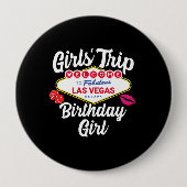 ラスベガス誕生日- Vegas Girls Trip for誕生日 缶バッジ (正面)
