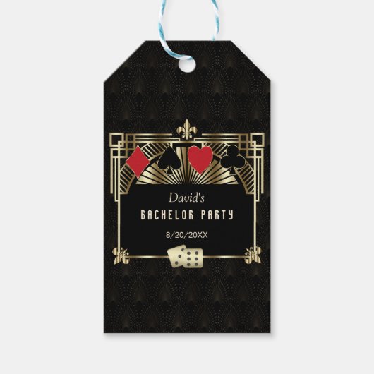ラスベガス豪華カジノロワイヤル独身パーティー ギフトタグ (正面)