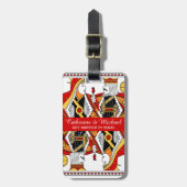 ラスベガス遊のカードキング&クイーン結婚ズ ラゲッジタグ (正面縦)