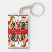 ラスベガス遊のカードキング&クイーン結婚式の引き出物 キーホルダー (裏面)