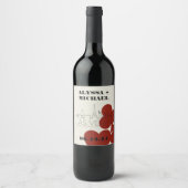 ラスベガス遊カジノスカイライン結婚ズ ワインラベル (正面)