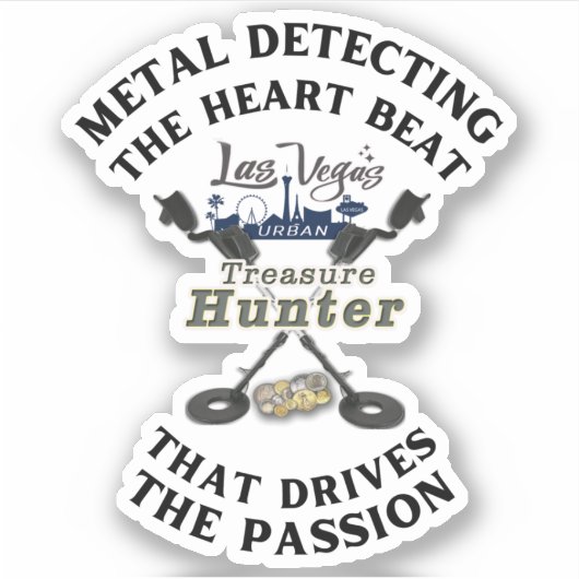 ラスベガス都市宝ハンターロゴ シール (正面)