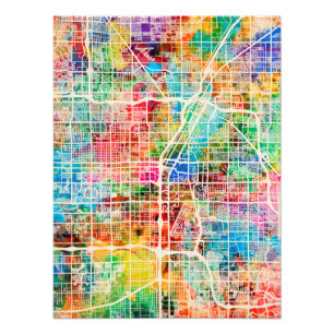 ラスベガス都市通り地図 フォトプリント