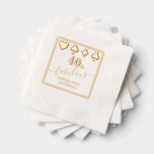 ラスベガス金ゴールド40と素晴らしい女性誕生日 箔ナプキン (インサイチュ (積み重ね))