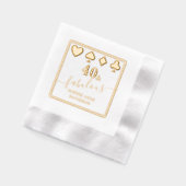 ラスベガス金ゴールド40と素晴らしい女性誕生日 箔ナプキン (左)