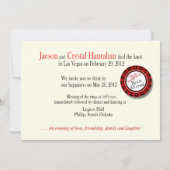 ラスベガス頼披露宴ME 2チップに私たちの名前を付ける 招待状 (裏面)